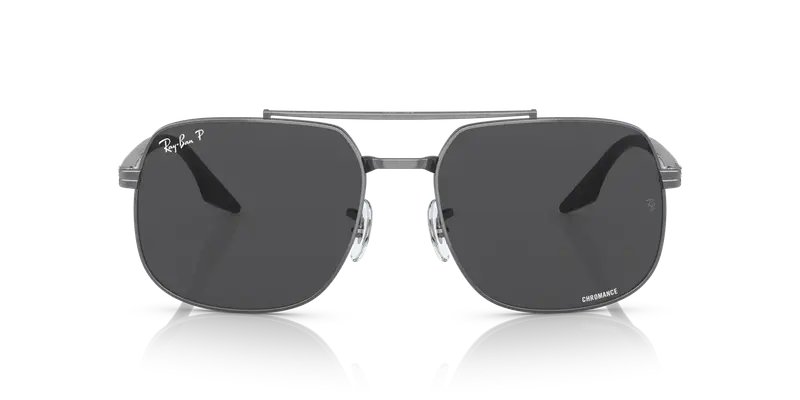 Ray - Ban Unisex RB3699 004/K8 Occhiali da sole Metallo Grigio Grigio Squadrata Polarizzata miniatura 2