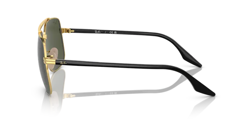 Ray - Ban Unisex RB3699 900031 Occhiali da sole Metallo Nero Verde Squadrata Normale miniatura 3