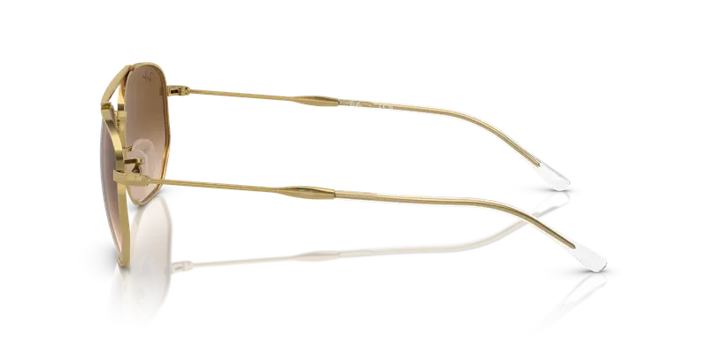 Ray - Ban Unisex RB3707 001/51 Occhiali da sole Metallo Oro Marrone Geometrica Normale Sfumato miniatura 3