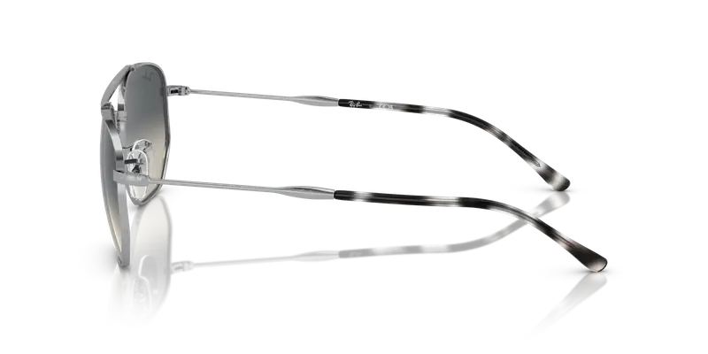 Ray - Ban Unisex RB3707 003/71 Occhiali da sole Metallo Argento Grigio Geometrica Normale Sfumato miniatura 3