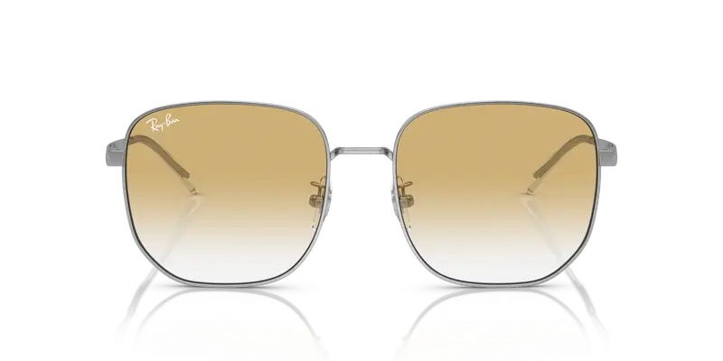 Ray - Ban Unisex RB3713D 003/2Q Occhiali da sole Metallo Argento Giallo Geometrica Normale Sfumato miniatura 2
