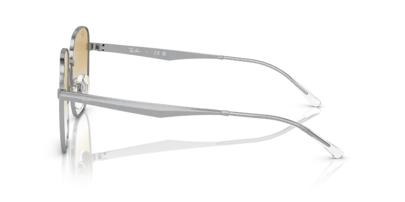 Ray - Ban Unisex RB3713D 003/2Q Occhiali da sole Metallo Argento Giallo Geometrica Normale Sfumato miniatura 3