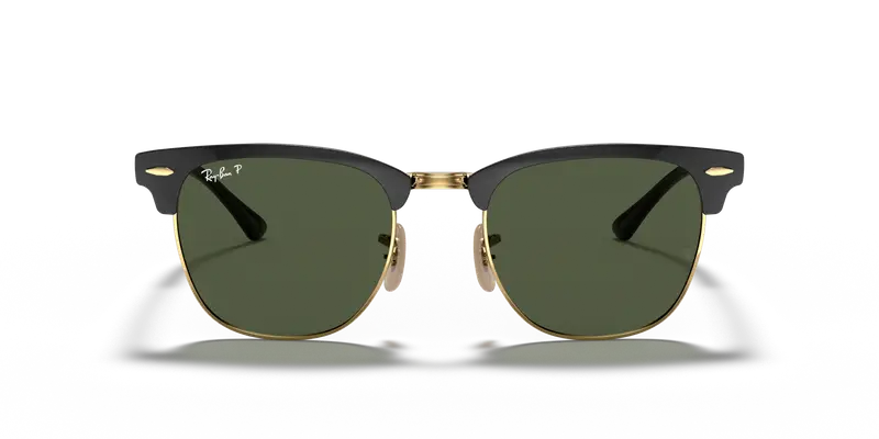 Ray - Ban Unisex RB3716 CLUBMASTER METAL 187/58 Occhiali da sole Metallo Nero G15 Squadrata Polarizzata miniatura 2