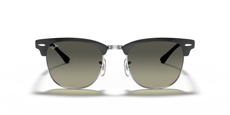 Ray - Ban Unisex RB3716 CLUBMASTER METAL 900471 Occhiali da sole Metallo Nero Grigio Squadrata Normale Sfumato miniatura 2