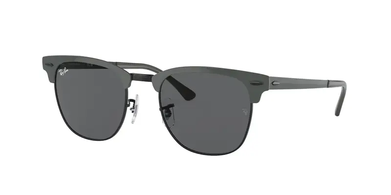 Ray - Ban Unisex RB3716 CLUBMASTER METAL 9256B1 Occhiali da sole Metallo Grigio Grigio Squadrata Normale