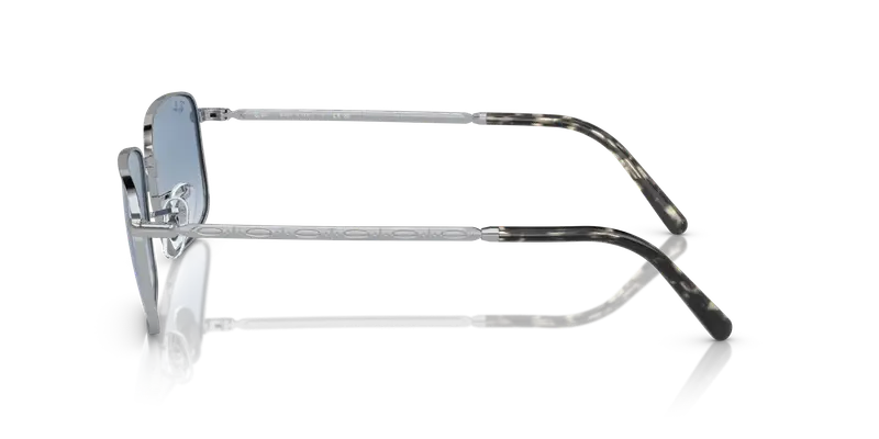 Ray - Ban Unisex RB3717 003/3F Occhiali da sole Metallo Argento Blu Squadrata Normale Sfumato miniatura 3