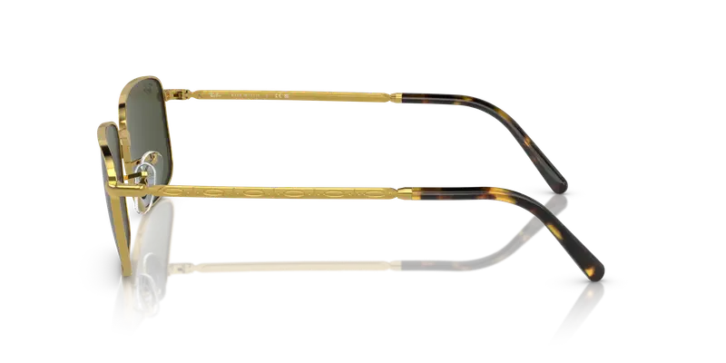 Ray - Ban Unisex RB3717 919631 Occhiali da sole Metallo Oro Verde Squadrata Normale miniatura 3