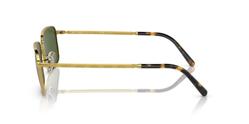 Ray - Ban Unisex RB3717 9196P1 Occhiali da sole Metallo Oro Verde Squadrata Polarizzata miniatura 3