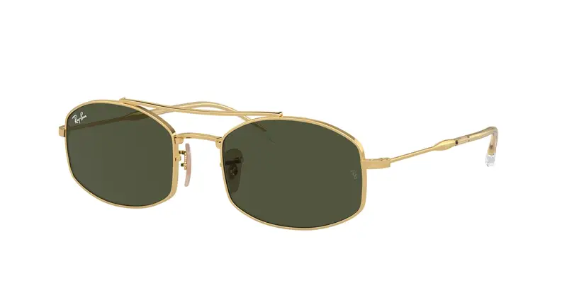 Ray - Ban Unisex RB3719  001/31 Occhiali da sole Metallo Oro G15 Rotonda Normale