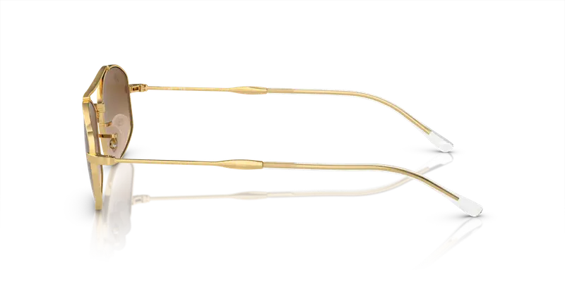 Ray - Ban Unisex RB3719 001/51 Occhiali da sole Metallo Oro Marrone Rotonda Normale Sfumato miniatura 3