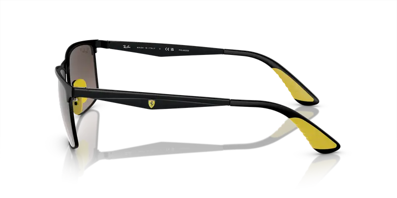 Ray - Ban Unisex RB3726M F0885J Occhiali da sole Metallo Nero Grigio Squadrata Polarizzata Specchiato miniatura 3