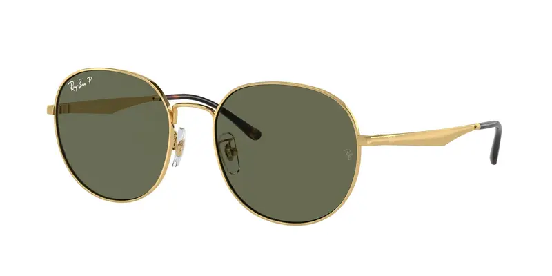 Ray - Ban Unisex RB3727D  001/9A Occhiali da sole Metallo Oro Verde Pantos Polarizzata Antiriflesso