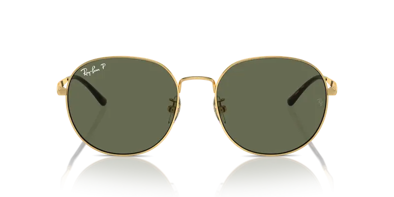 Ray - Ban Unisex RB3727D 001/9A Occhiali da sole Metallo Oro Verde Pantos Polarizzata Antiriflesso miniatura 2