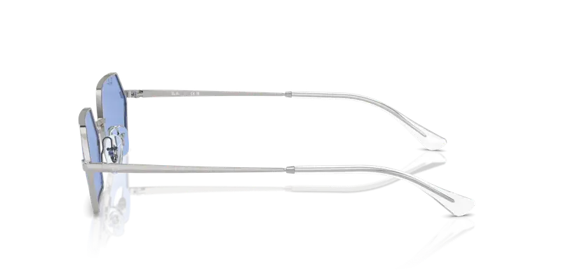 Ray - Ban Unisex RB3728 YEVI 003/80 Occhiali da sole Metallo Argento Blu Geometrica Normale miniatura 3