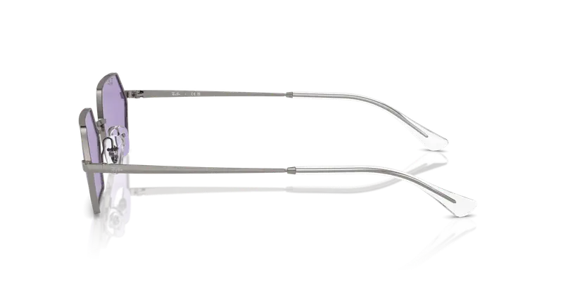 Ray - Ban Unisex RB3728 YEVI 004/1A Occhiali da sole Metallo Grigio Viola Geometrica Normale miniatura 3