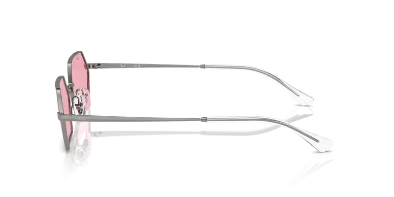 Ray - Ban Unisex RB3728 YEVI 004/84 Occhiali da sole Metallo Grigio Rosa Geometrica Normale miniatura 3