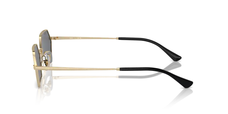 Ray - Ban Unisex RB3728 YEVI 92136V Occhiali da sole Metallo Oro Grigio Geometrica Normale Specchiato miniatura 3