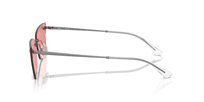 Ray - Ban Unisex RB3730 XIME 004/84 Occhiali da sole Metallo Grigio Rosa Geometrica Normale miniatura 3