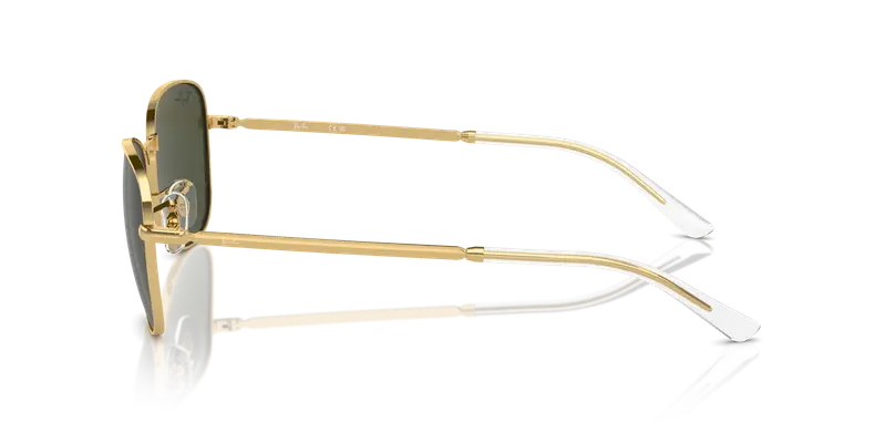 Ray - Ban Unisex RB3733 001/31 Occhiali da sole Metallo Oro Verde Pilot Normale miniatura 3