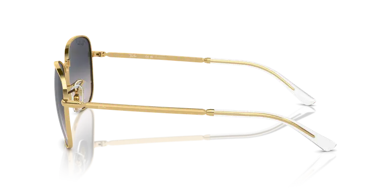 Ray - Ban Unisex RB3733 001/78 Occhiali da sole Metallo Oro Blu Pilot Polarizzata Sfumato miniatura 3