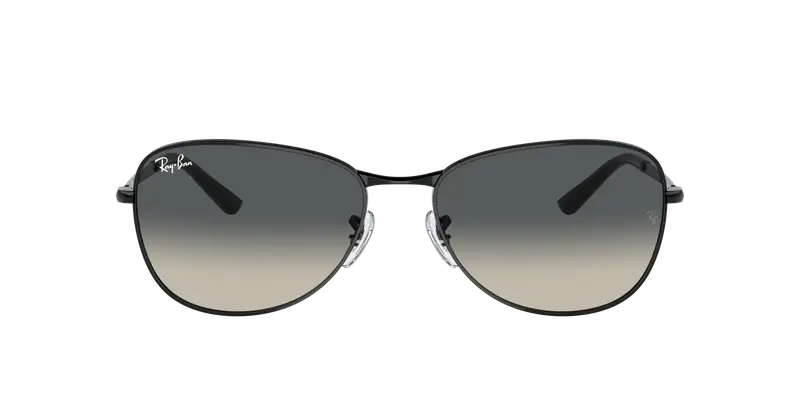 Ray - Ban Unisex RB3733 002/71 Occhiali da sole Metallo Nero Grigio Pilot Normale Sfumato miniatura 2