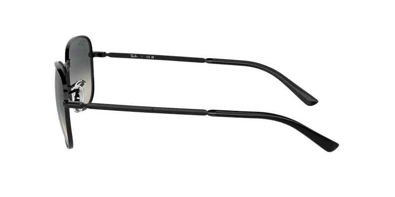 Ray - Ban Unisex RB3733 002/71 Occhiali da sole Metallo Nero Grigio Pilot Normale Sfumato miniatura 3