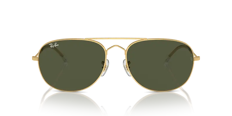 Ray - Ban Unisex RB3735 BAIN BRIDGE 001/31 Occhiali da sole Metallo Oro Verde Pilot Normale miniatura 2