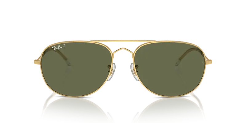Ray - Ban Unisex RB3735 BAIN BRIDGE 001/58 Occhiali da sole Metallo Oro Verde Pilot Polarizzata Antiriflesso miniatura 2