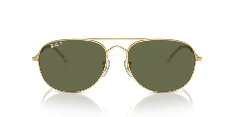 Unisex RB3735 BAIN BRIDGE 001/58 Occhiali da sole Metallo Oro Verde Pilot Polarizzata Antiriflesso miniatura 3