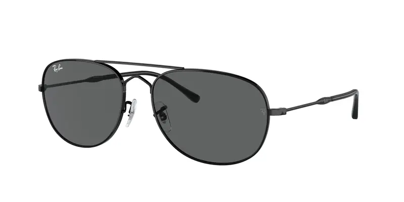 Ray - Ban Unisex RB3735 BAIN BRIDGE 002/B1 Occhiali da sole Metallo Nero Grigio Pilot Normale