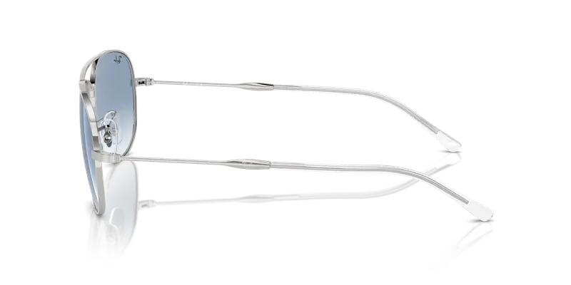 Ray - Ban Unisex RB3735 BAIN BRIDGE 003/3F Occhiali da sole Metallo Argento Blu Pilot Normale Sfumato miniatura 3