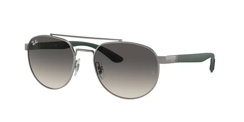 Ray - Ban Unisex RB3736  926911 Occhiali da sole Metallo Grigio Grigio Geometrica Normale Sfumato
