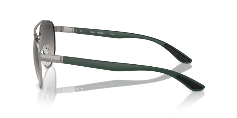 Ray - Ban Unisex RB3736 926911 Occhiali da sole Metallo Grigio Grigio Geometrica Normale Sfumato miniatura 3