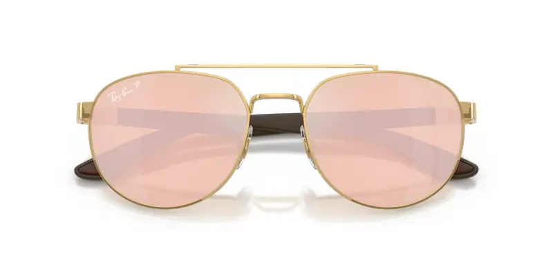 Unisex RB3736CH 001/I0 Occhiali da sole Metallo Oro Arancione Geometrica Polarizzata Specchiato miniatura 2