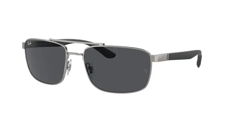 Ray - Ban Unisex RB3737  004/87 Occhiali da sole Metallo Grigio Grigio Squadrata Normale