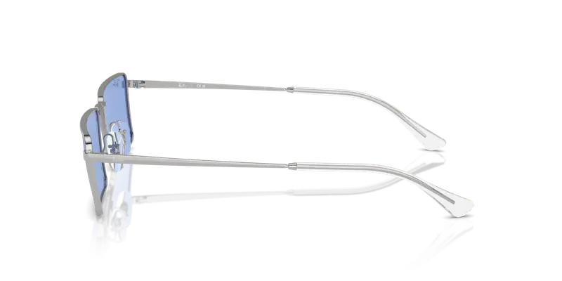 Ray - Ban Unisex RB3741 EMY 003/80 Occhiali da sole Metallo Argento Blu Squadrata Normale miniatura 3