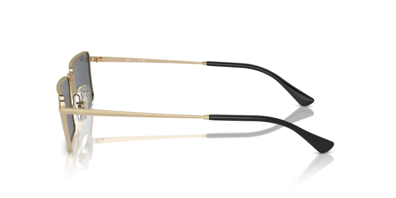 Ray - Ban Unisex RB3741 EMY 92136V Occhiali da sole Metallo Oro Grigio Squadrata Normale Flash miniatura 3