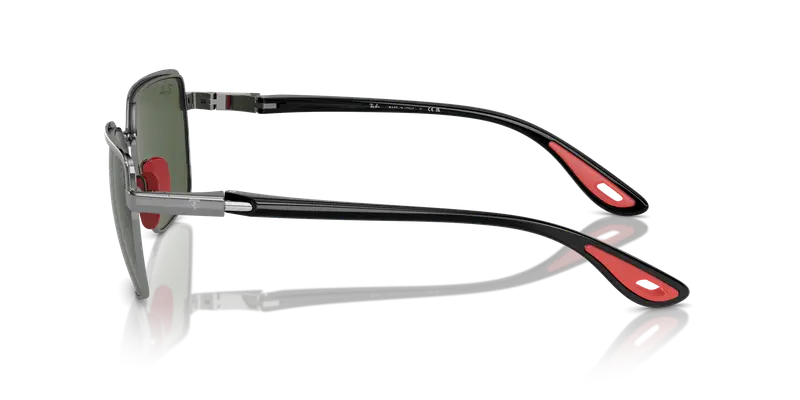 Ray - Ban Unisex RB3743M F09971 Occhiali da sole Acciaio Grigio Verde Squadrata Normale miniatura 3