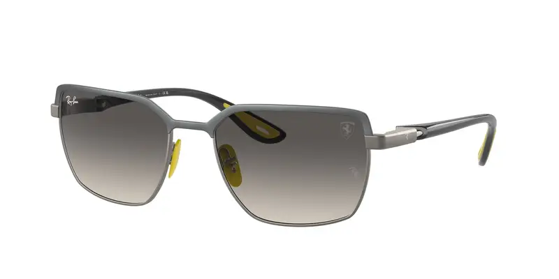 Ray - Ban Unisex RB3743M F10111 Occhiali da sole Acciaio Grigio Grigio Squadrata Normale Sfumato