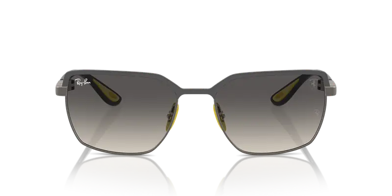 Ray - Ban Unisex RB3743M F10111 Occhiali da sole Acciaio Grigio Grigio Squadrata Normale Sfumato miniatura 2