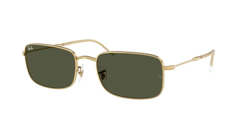 Ray - Ban Unisex RB3746 001/31 Occhiali da sole Metallo Oro Verde G15 Squadrata Normale