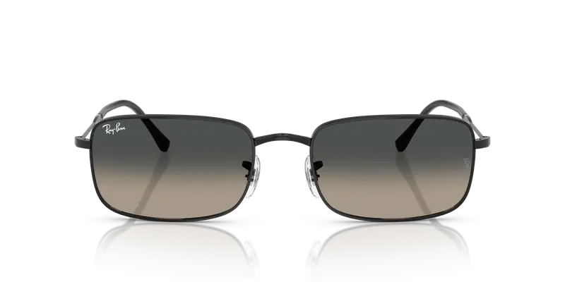 Ray - Ban Unisex RB3746 002/71 Occhiali da sole Metallo Nero Grigio Squadrata Normale Sfumato miniatura 2