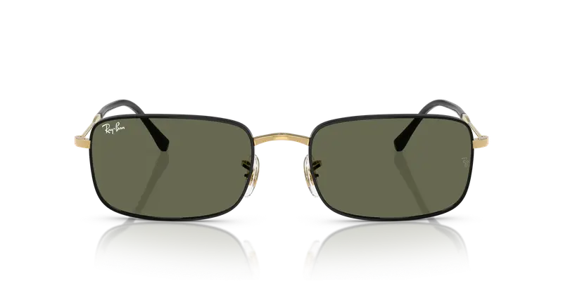 Ray - Ban Unisex RB3746 927158 Occhiali da sole Metallo Nero Verde G15 Squadrata Polarizzata miniatura 2