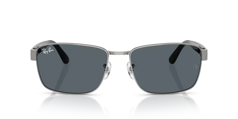 Ray - Ban Unisex RB3750 004/R5 Occhiali da sole Metallo Grigio Blu Squadrata Normale miniatura 2