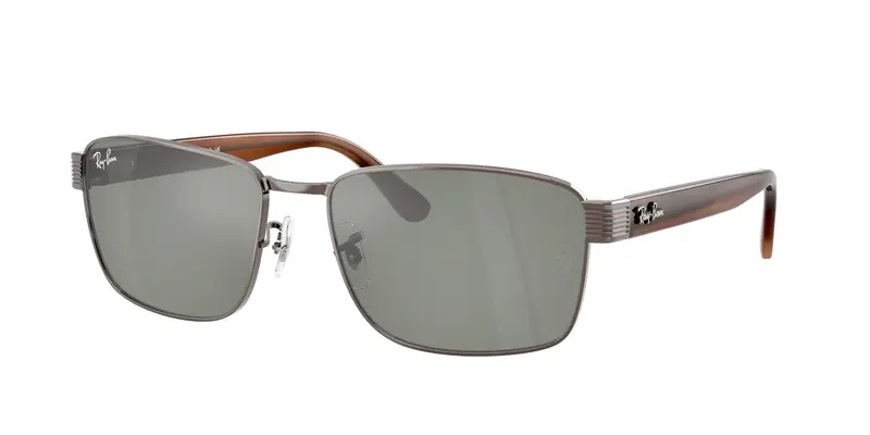 Ray - Ban Unisex RB3750 925940 Occhiali da sole Metallo Bronzo Verde Squadrata Normale