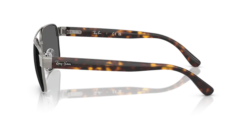 Ray - Ban Unisex RB3751 004/B1 Occhiali da sole Metallo Grigio Grigio Squadrata Normale miniatura 3