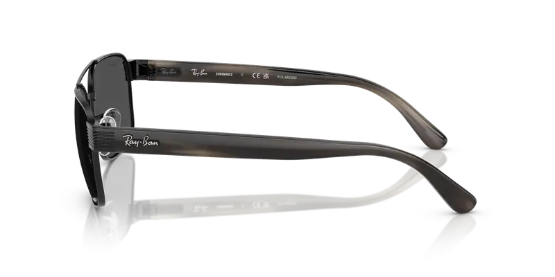 Ray - Ban Unisex RB3751CH 002/K8 Occhiali da sole Metallo Nero Grigio Squadrata Polarizzata miniatura 3