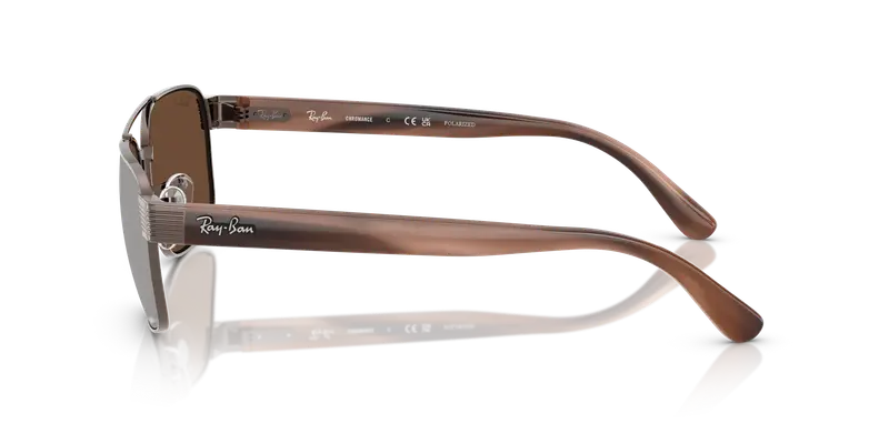 Ray - Ban Unisex RB3751CH 9259AN Occhiali da sole Metallo Bronzo Marrone Squadrata Polarizzata miniatura 3