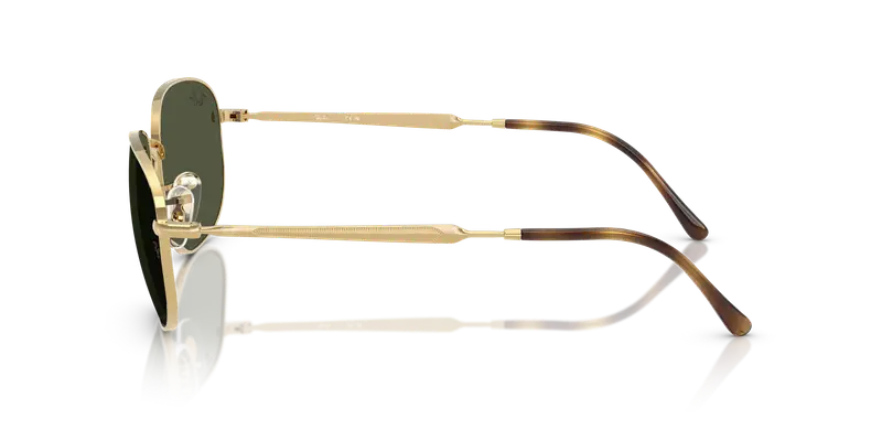 Ray - Ban Unisex RB3754 001/31 Occhiali da sole Metallo Oro Verde Pillow Normale miniatura 3