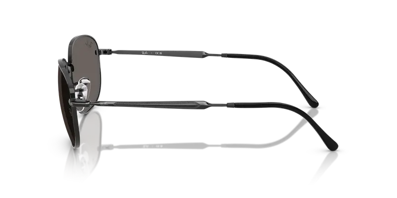 Ray - Ban Unisex RB3754 002/B1 Occhiali da sole Metallo Nero Grigio Pillow Normale miniatura 3